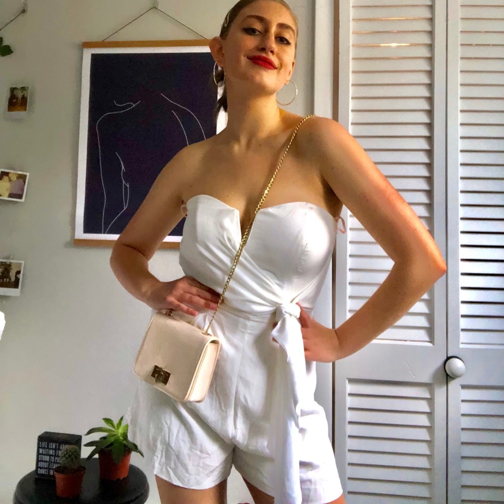 Sexy and classy white romper!
